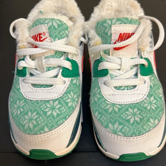 Nike Air Max 90 SE Christmas GS - Girls Size 8C - Picture 2 of 4